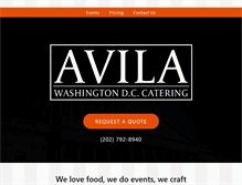 Tablet Screenshot of cateringdc.com